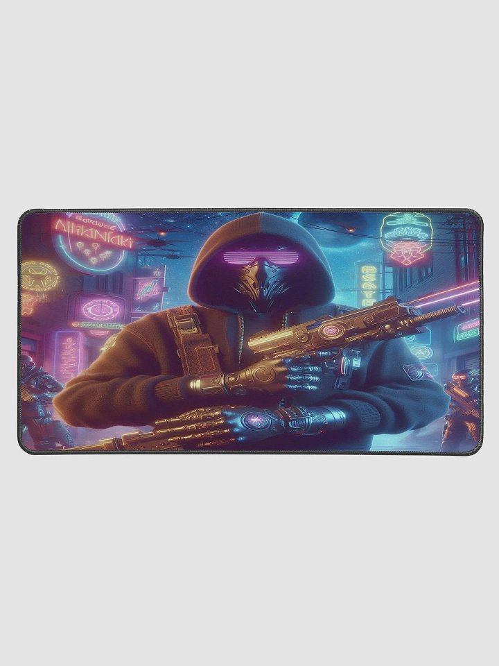 Neon Cyber Soldier Desk Mat product image (1)