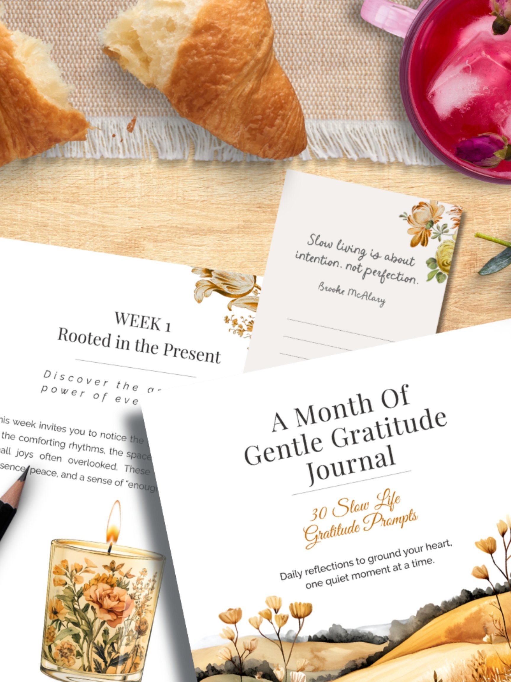 A Month of Slow Living Gratitude Journal — 30-Day Guided Reflections for a More Intentional Life product image (5)