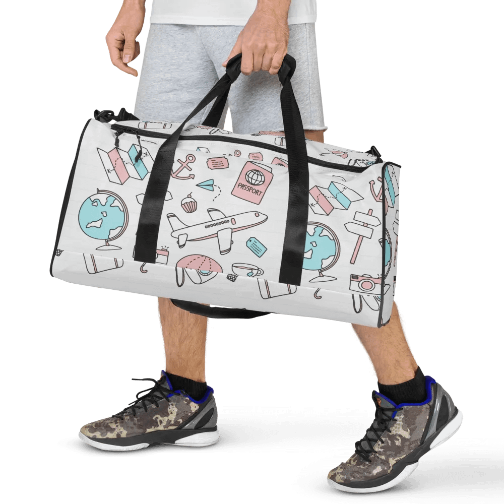 Travel Icons Canvas Duffle Bag product image (3)