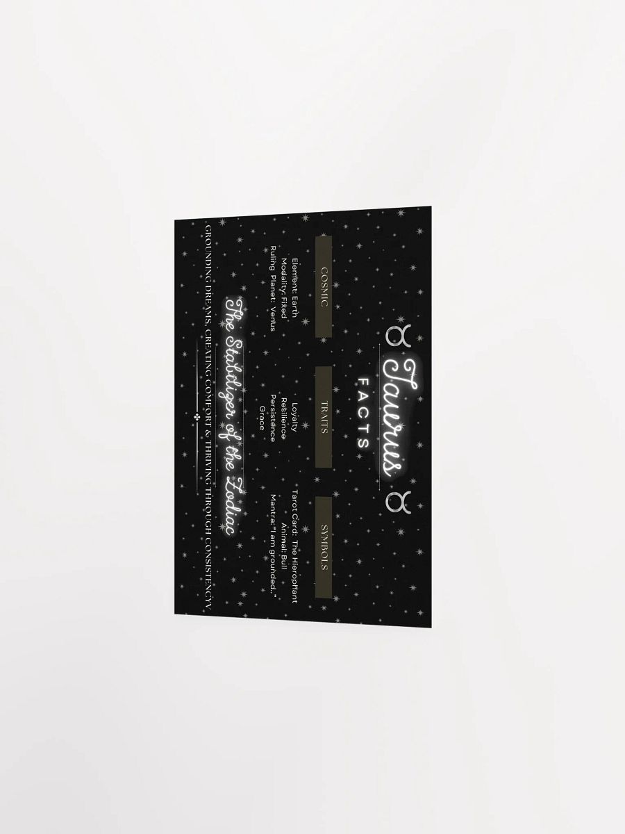 Taurus 2025, Attributes Table, Poster product image (2)