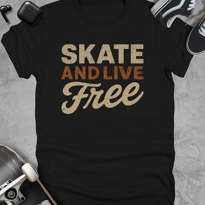 Skate and live free, Skateboarding t-shirt, Unisex product image (1)