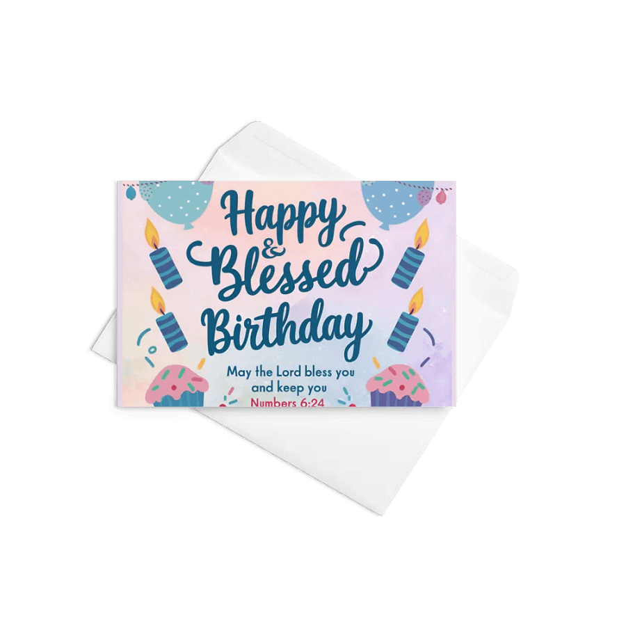 Happy & Blessed Birthday Card product image (12)