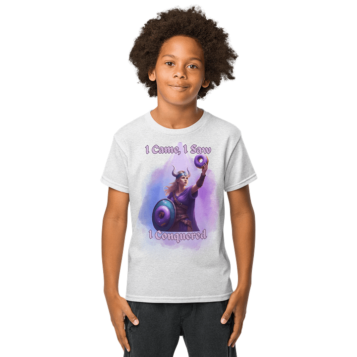 Female Viking Donut Conqueror Youth Sports Tee product image (8)