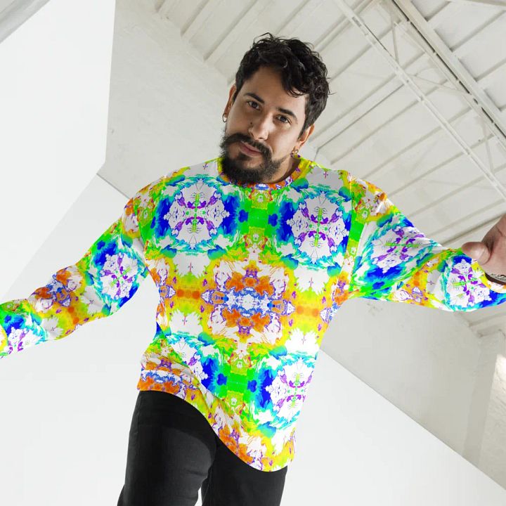 Abstract Vibrant Melting Daisy Flower Unisex Sweatshirt product image (1)