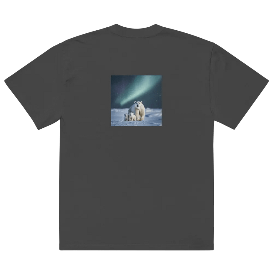 Aurora Borealis Polar Bear Oversized Tee product image (4)