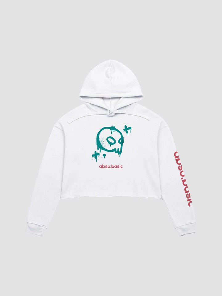 Awesome Skull Graffiti Crop Hoodie product image (3)