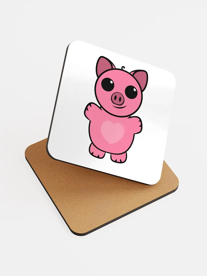 Squiggly Heart Glossed Cork Coaster product image (1)