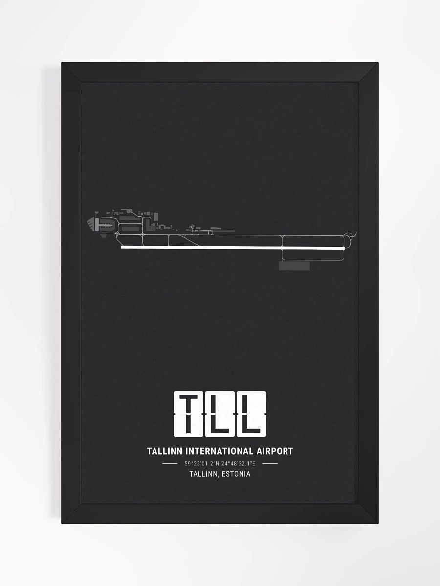 Framed Airport TLL Premium Map On Matt Paper product image (1)