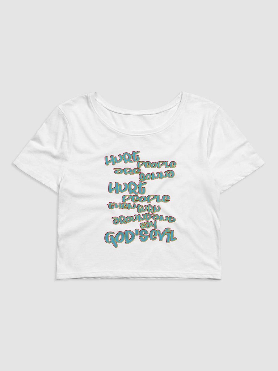 Hurt People - Blue Graffiti - Bella+Canvas Women's Crop Tee product image (2)