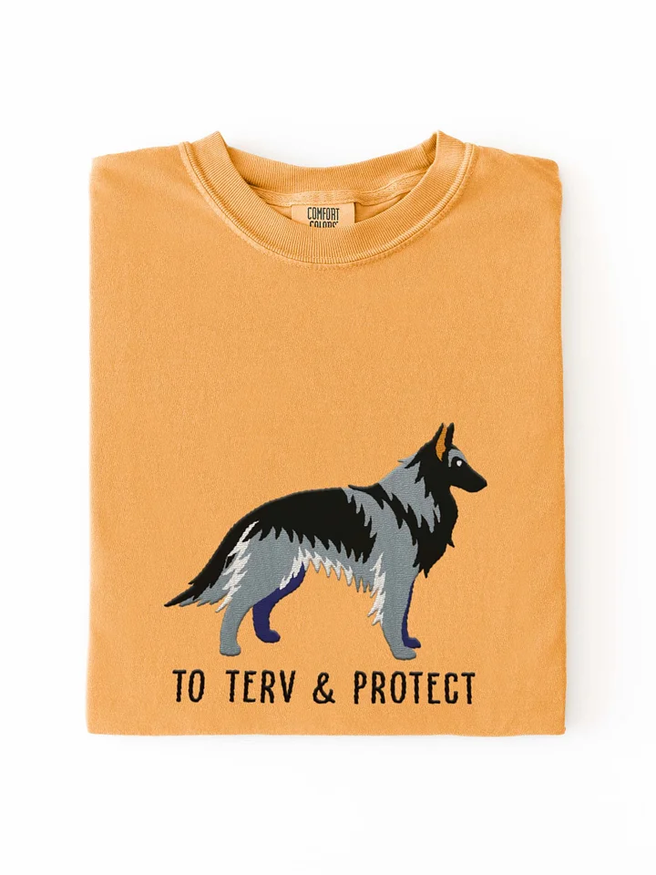 To Terv and Protect T-Shirt(Embroidered) of a Belgian Tervuren(Gray) product image (1)