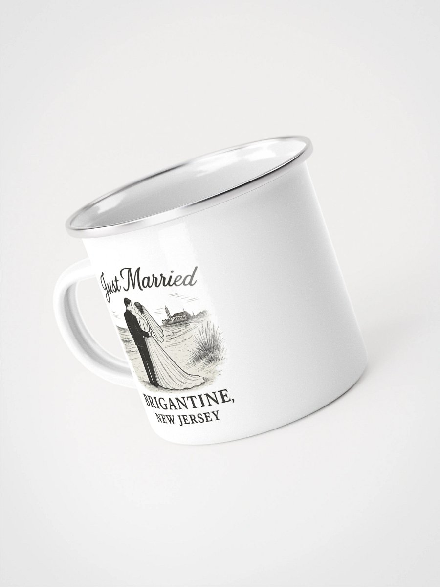 Brigantine NJ "Just Married" Enamel Wedding Mug product image (4)