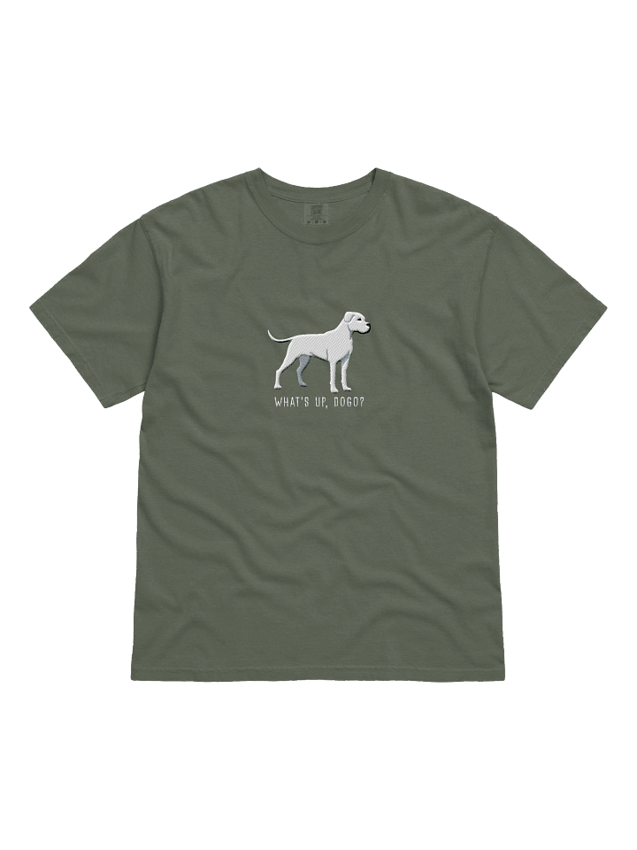 What's Up, Dogo? T-Shirt(Embroidered) of a Dogo Argentino(White) product image (21)