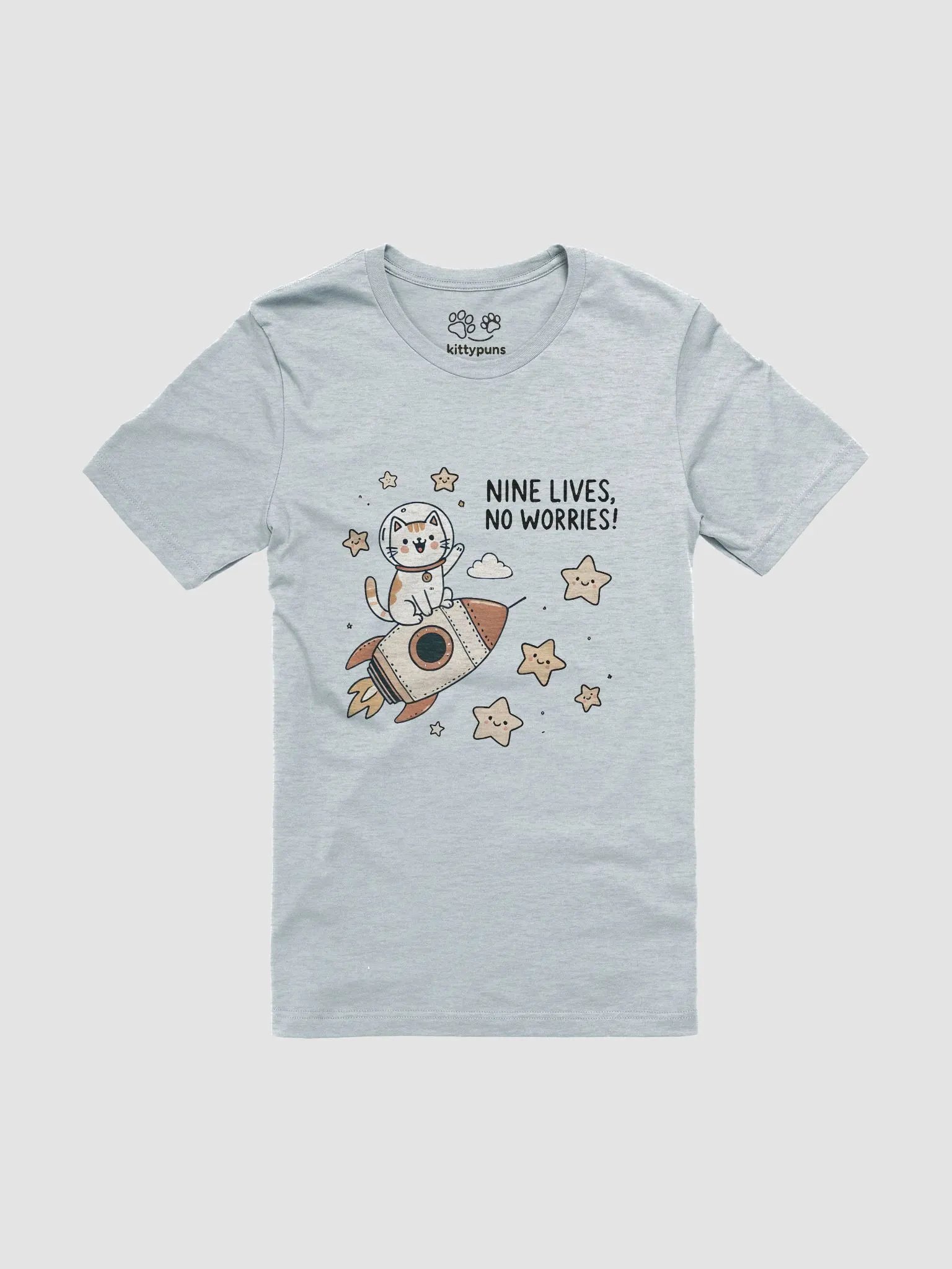 Nine lives, no worries t-shirt 1 product image (1)