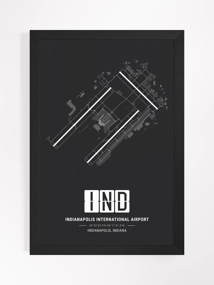 Framed Airport IND Premium Map On Matt Paper product image (1)