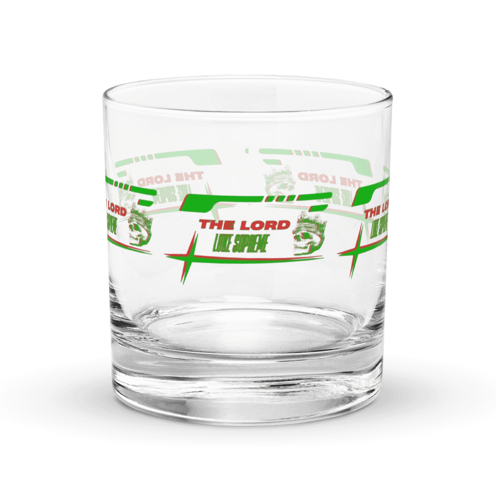 The Lord Luke Supreme Green and Red Logo Rocks Glass Set product image (1)