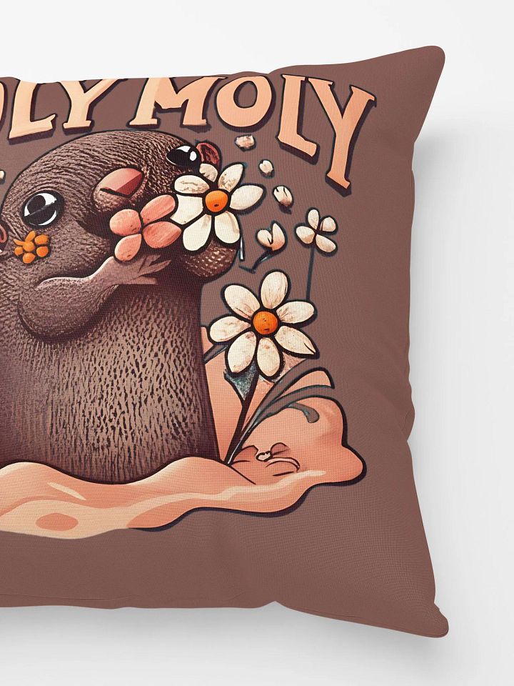 Holy Moly Cute Mole Pillow Design product image (2)