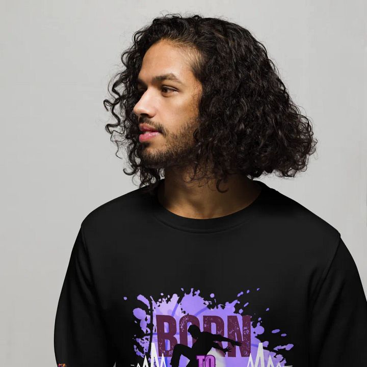BORN TO DANCE His Silhouette Unisex Organic Sweatshirt product image (1)