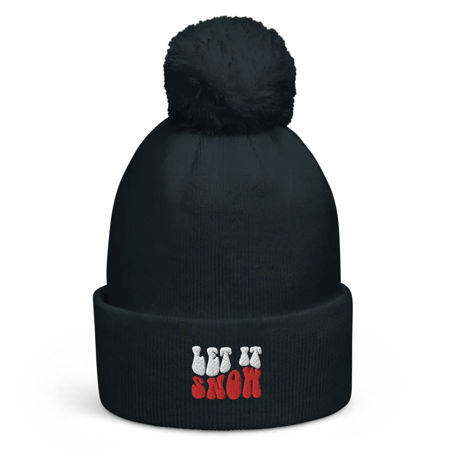 Playful 'Let It Snow' Pom-Pom Beanie product image (1)