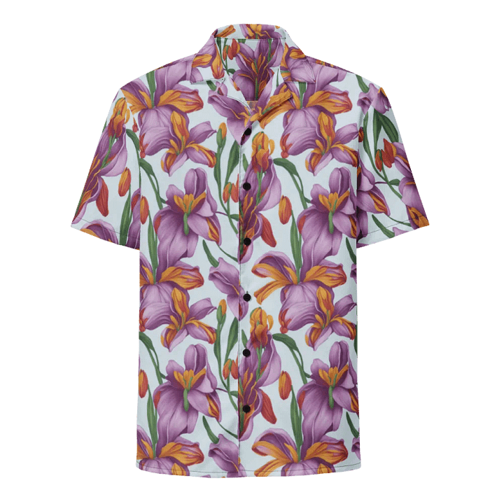 Floral Pattern Peruvian Lily Flowers Hawaiian Shirt product image (1)