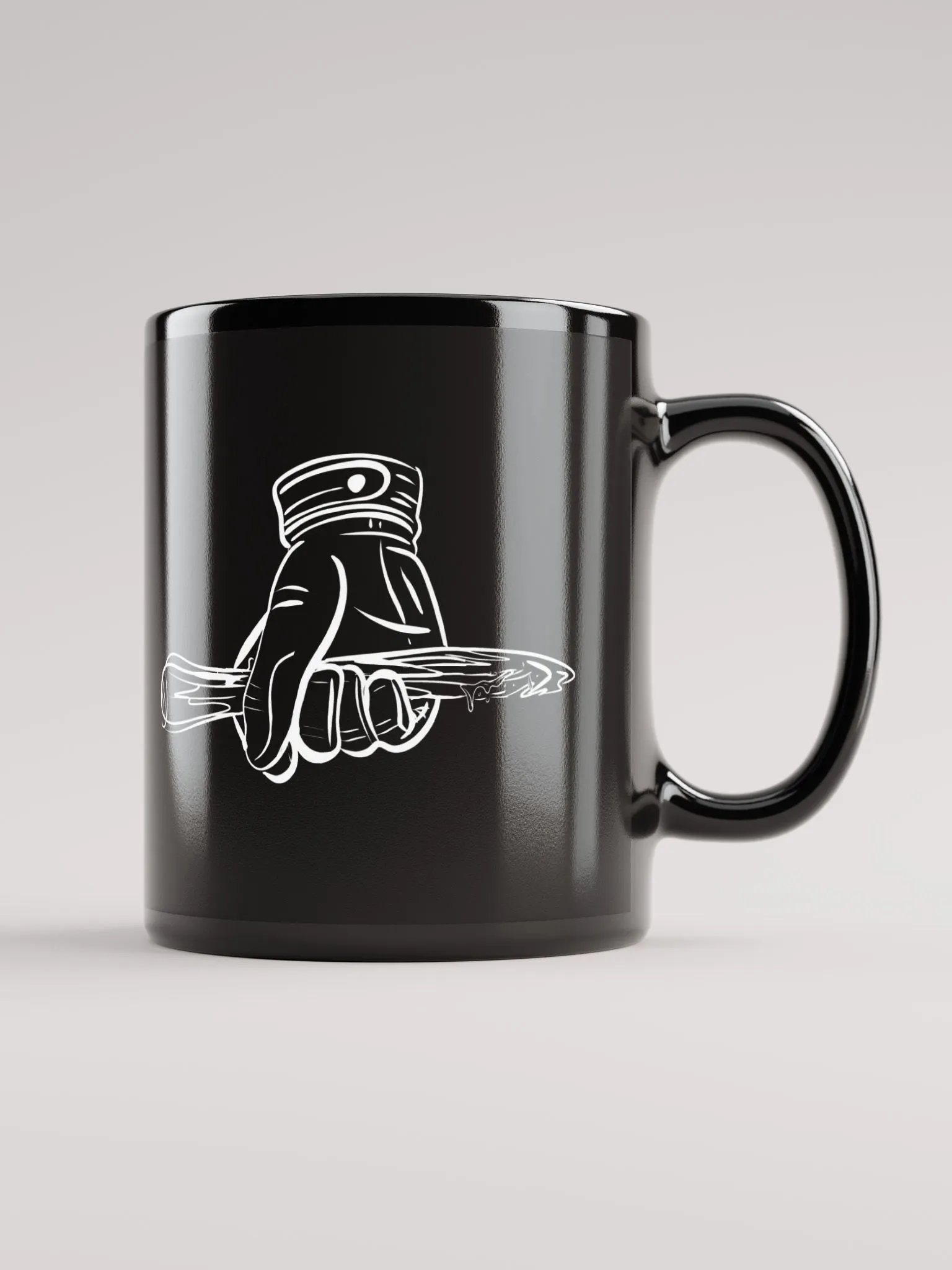 Glove & Icicle Black Mug product image (1)