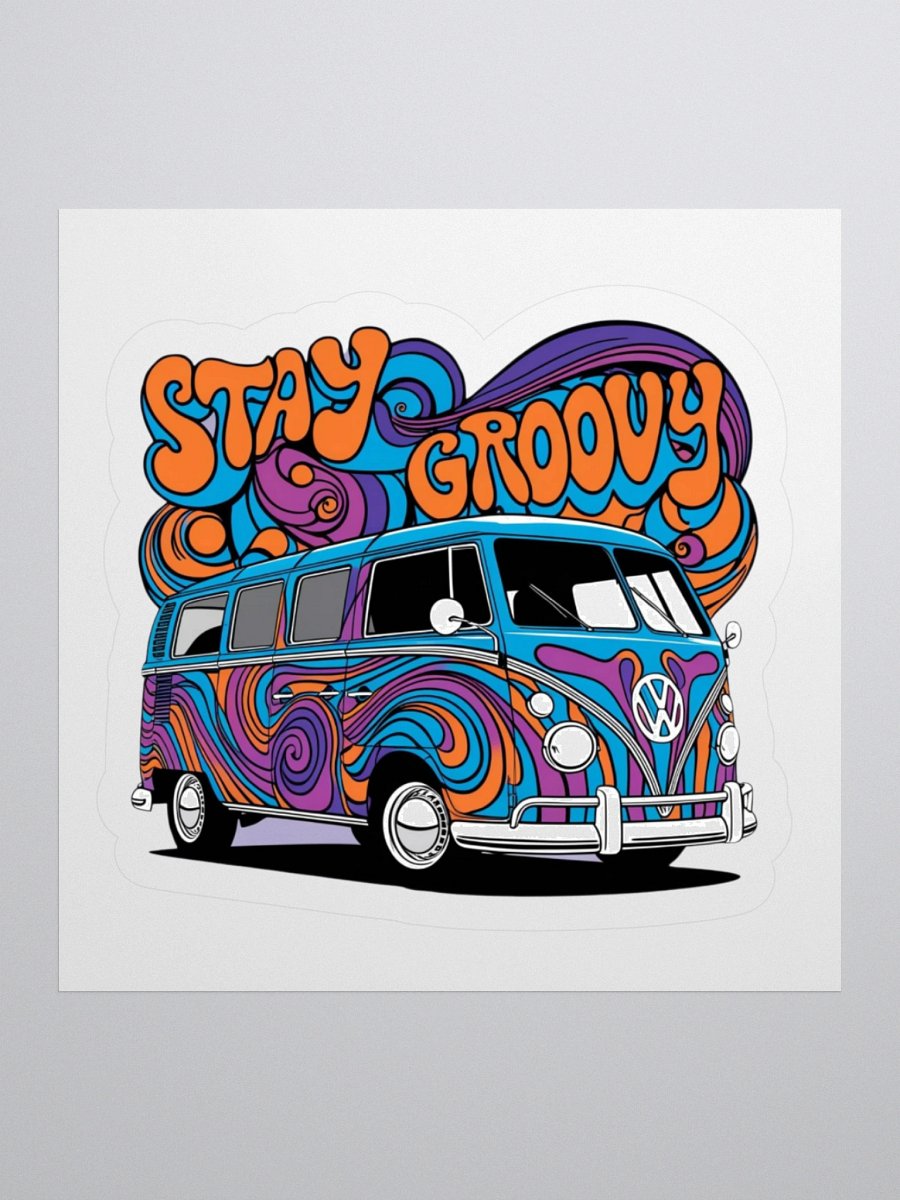 Retro Groove Van Kiss Cut Stickers product image (1)