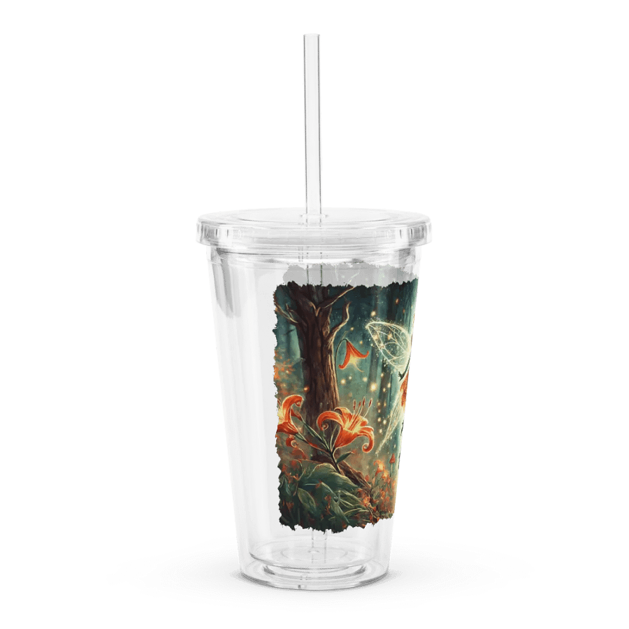 Enchanted Orange Lily Fairy Double Wall Tumbler product image (3)