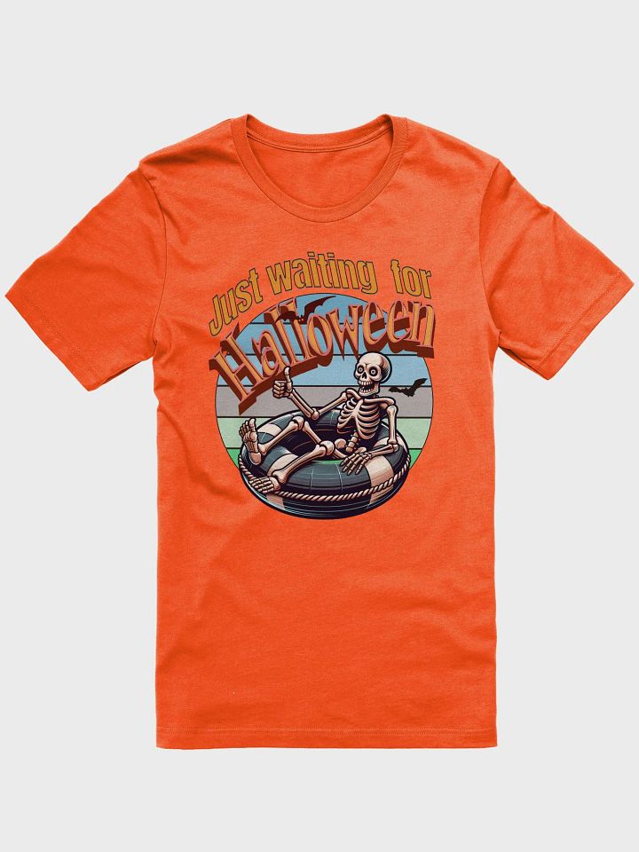 Just Waiting For Halloween Skeleton T-shirt product image (1)