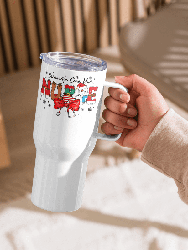 Travel Mug with a Handle (Nurse Lettering) product image (1)