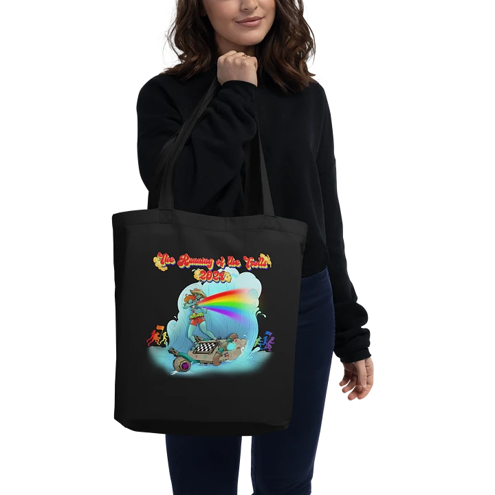 Running of the Trolls Rainbow Small Tote Bag by Mischi product image (3)