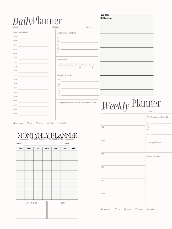Ultimate Daily Planner: Your Roadmap to a Productive Day& The Complete Daily Planner: Organize, Prioritize, Achie product image (1)