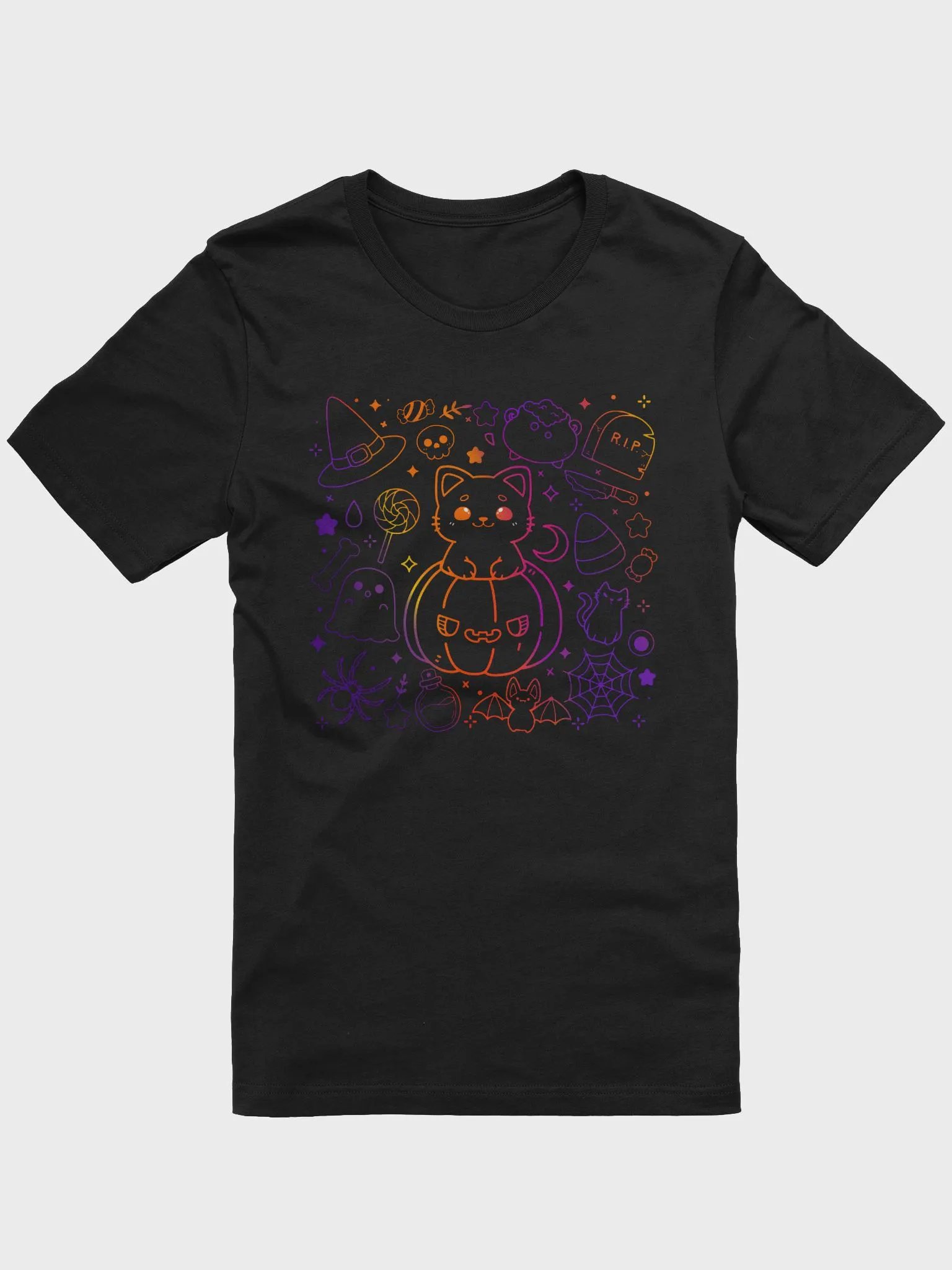 pumpkin cat outline // t - shirt product image (3)