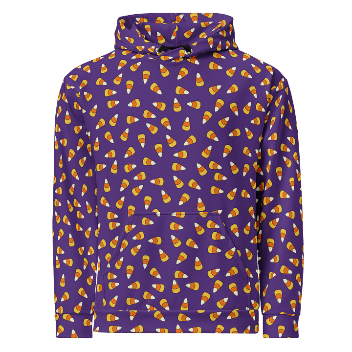 Purple "Scattered Candy Corn" Pattern - Unisex Hoodie product image (1)