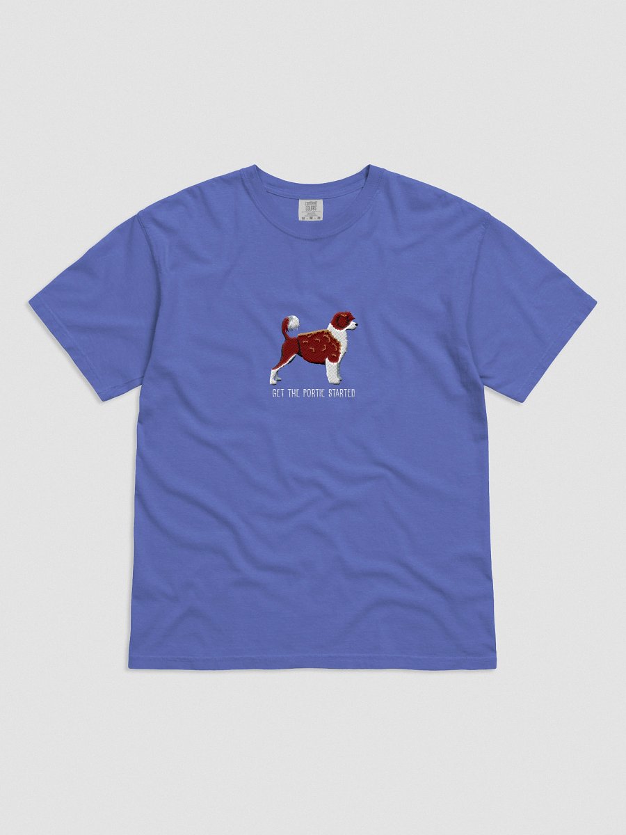 Get the Portie Started T-Shirt(Embroidered) of a Portuguese Water Dog(Chocolate & White) product image (41)