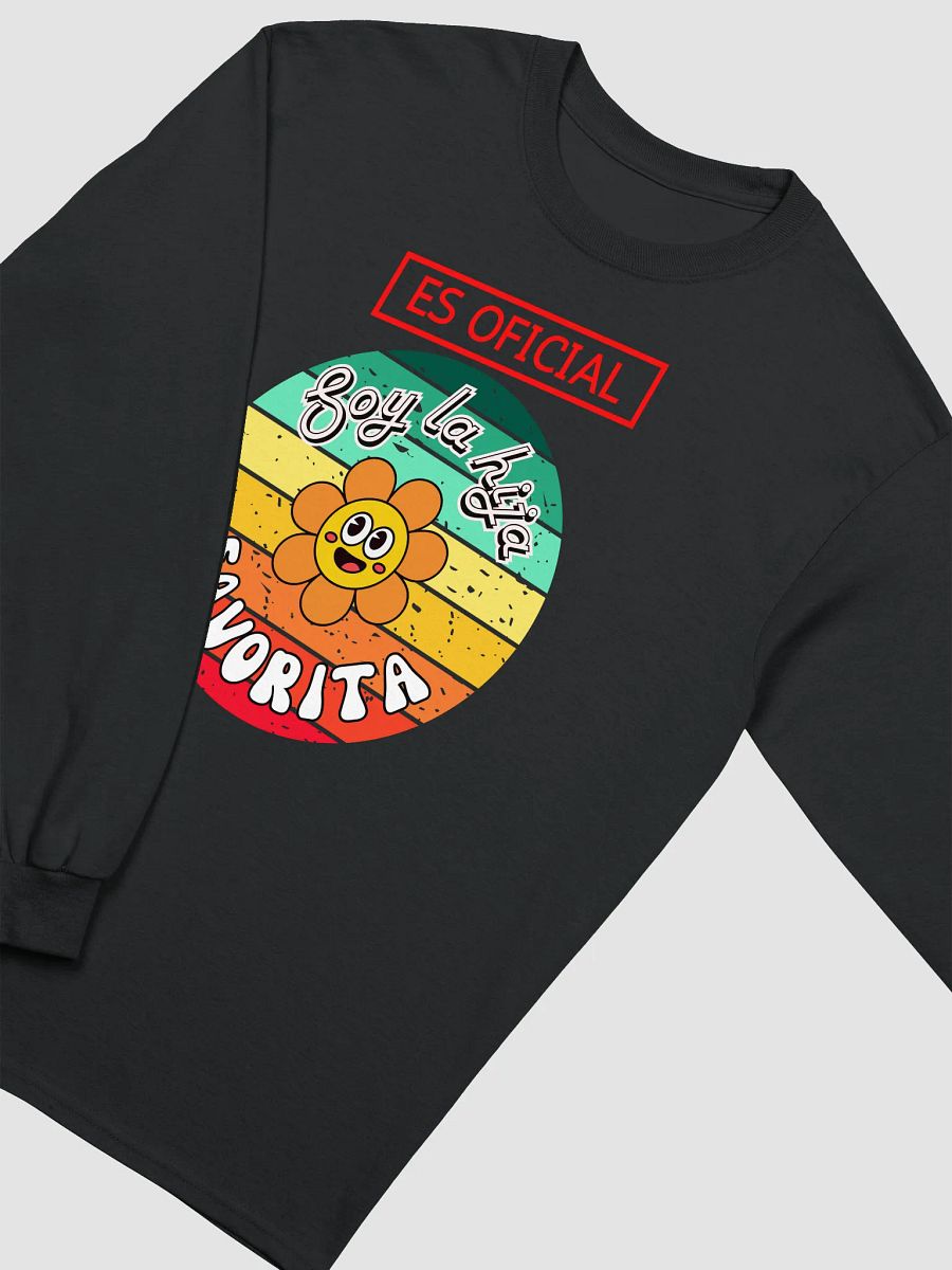 Retro Long sleeve Daughter t-shirt Es oficial soy la hija favorita product image (9)