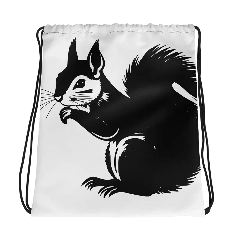 Squirrel Silhouette Drawstring Backpack product image (1)