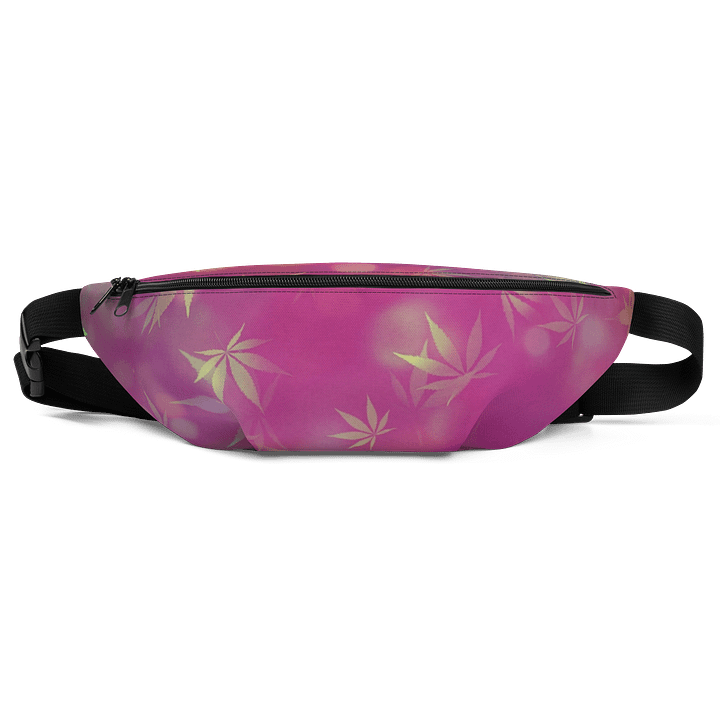 Maroon & Gold Bokeh Cannabis Leaf Pattern Fanny Pack product image (2)