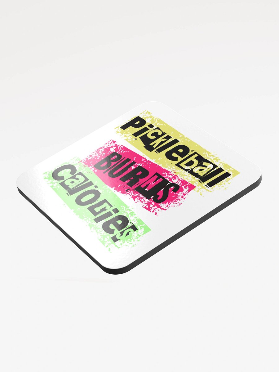 Pickleball Burns Calories Vibrant Coaster product image (4)