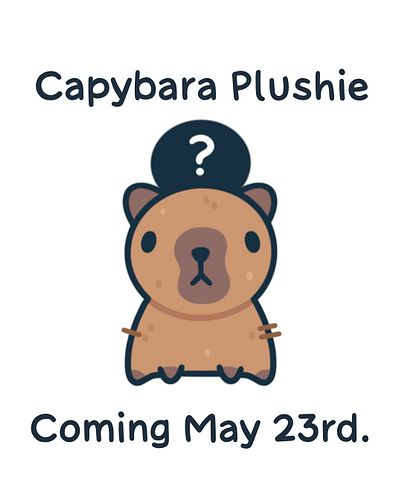 Capybara Plushie Pre-Orders Begin May 23rd 1pm EST ‼️

This time around there will be a new magnetic head topper that will be...