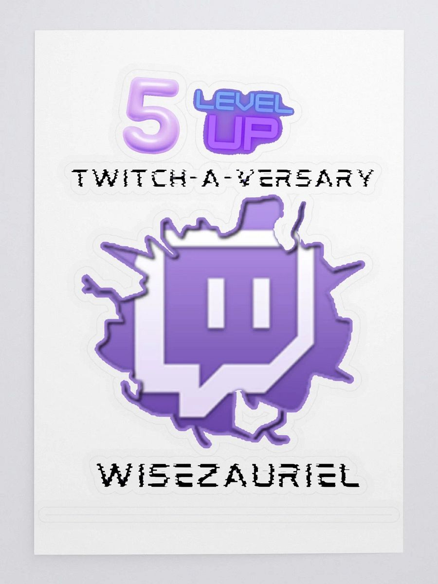 5 Year Twitch-A-Versary Double Sticker product image (3)