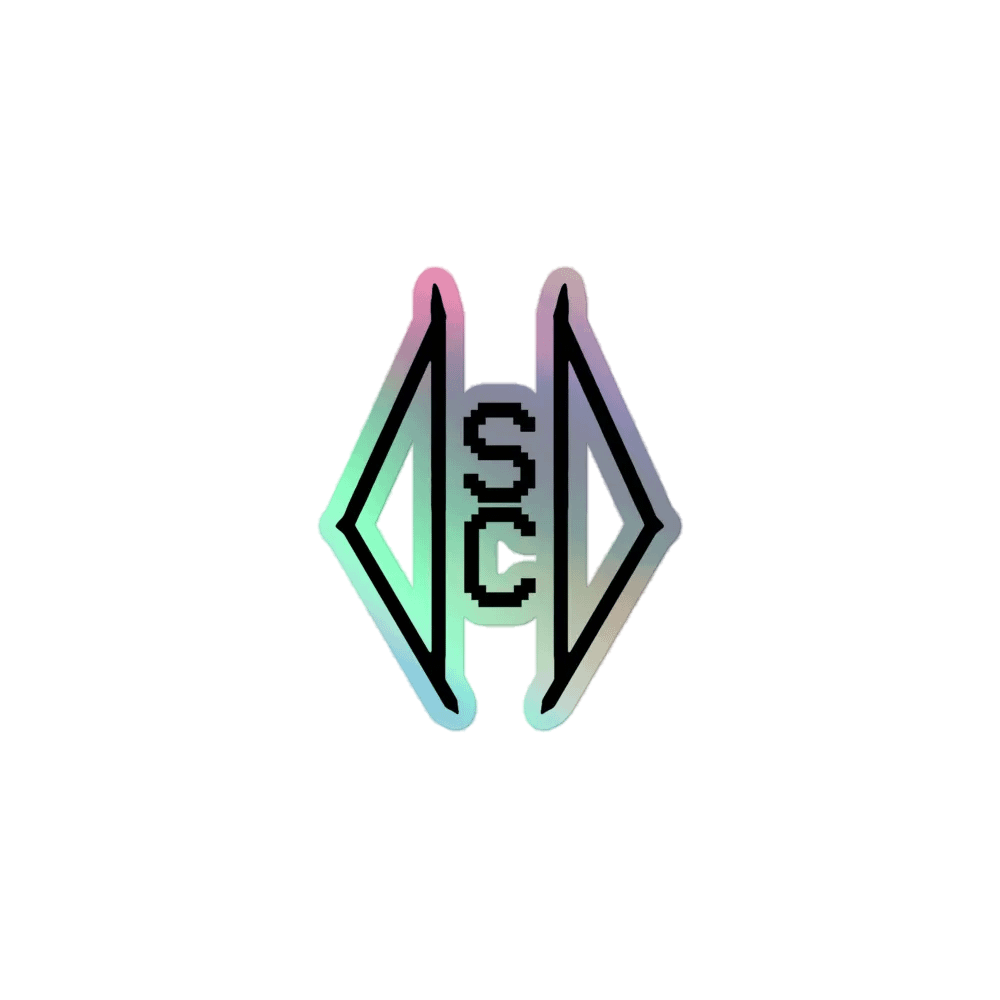 SlightlyCubic Black Logo Holographic Sticker product image (1)