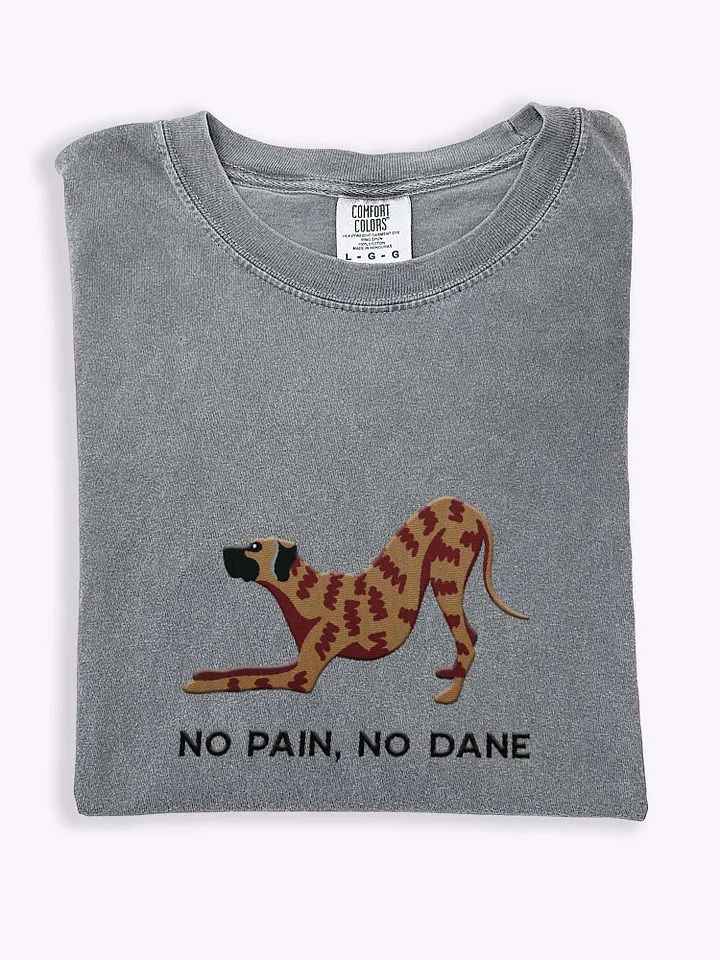 No Pain, No Dane T-Shirt(Embroidered) of a Great Dane(Brindle) product image (1)