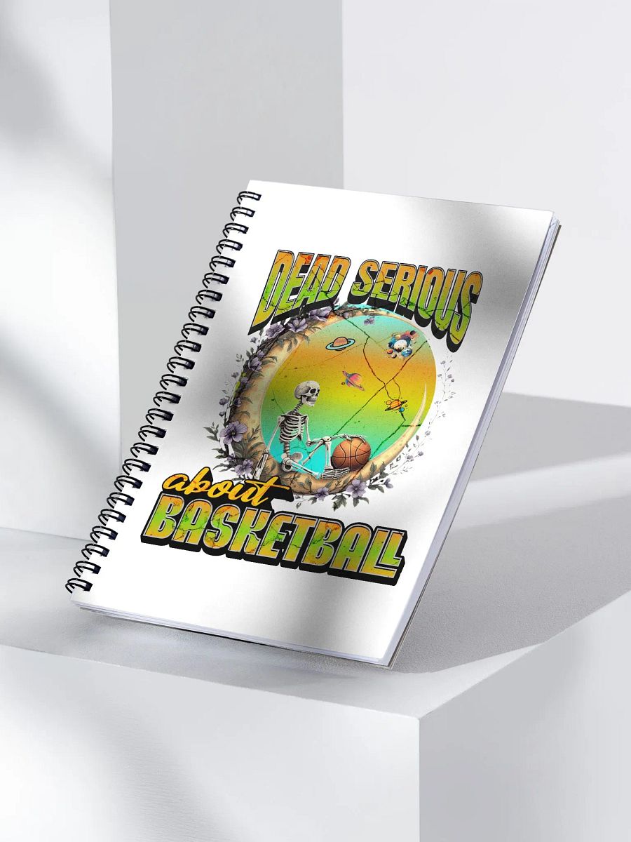 Dead Serious About Basketball Skeleton Celestial Hoops Spiral Notebook product image (2)