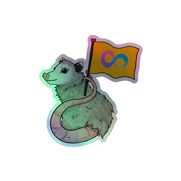 Autism Pride possum holographic stickers product image (2)