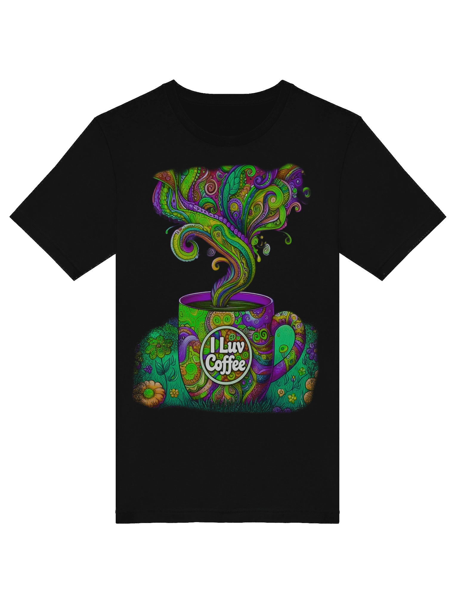 Psychedelic Coffee Love T-Shirt product image (4)