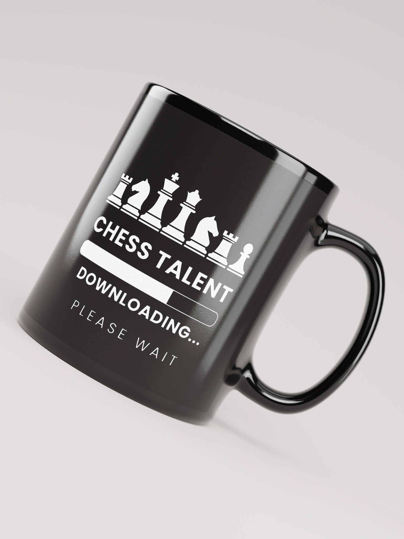 "Chess Talent Downloading" Black Mug product image (8)