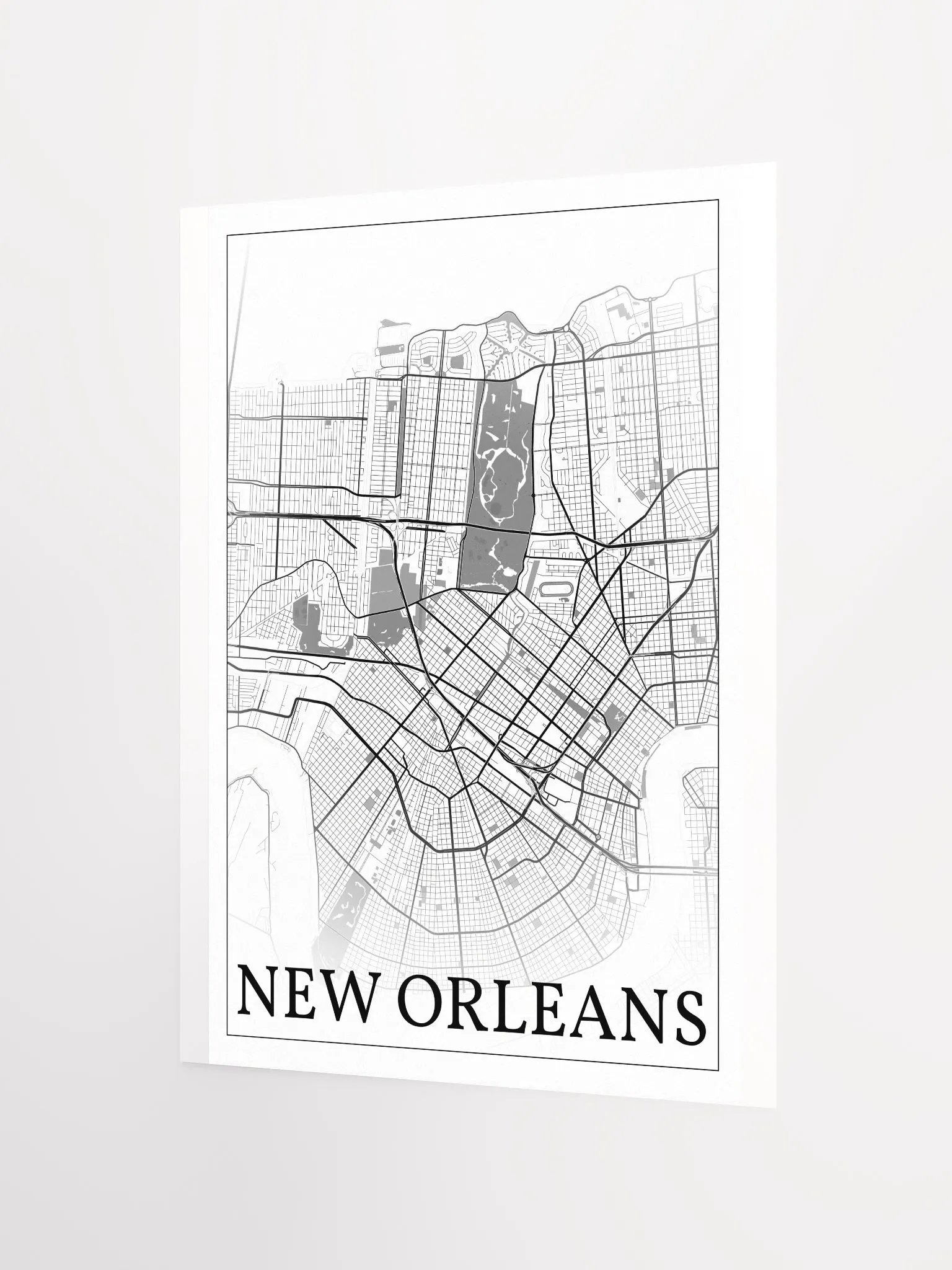 New Orleans, Louisiana, USA, city map print product image (7)