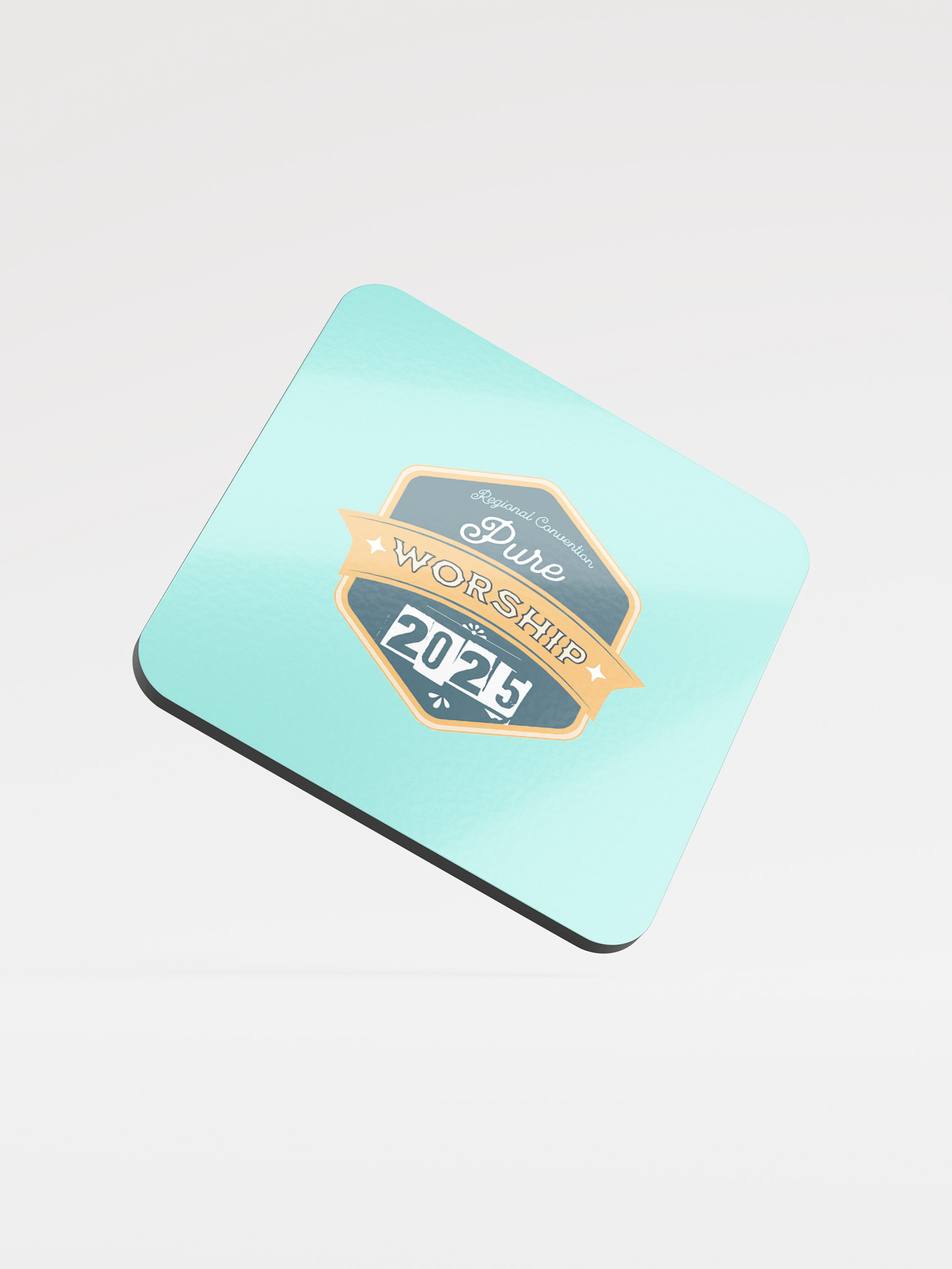 2025 “Pure Worship” Convention Coaster – Mint Blue product image (3)