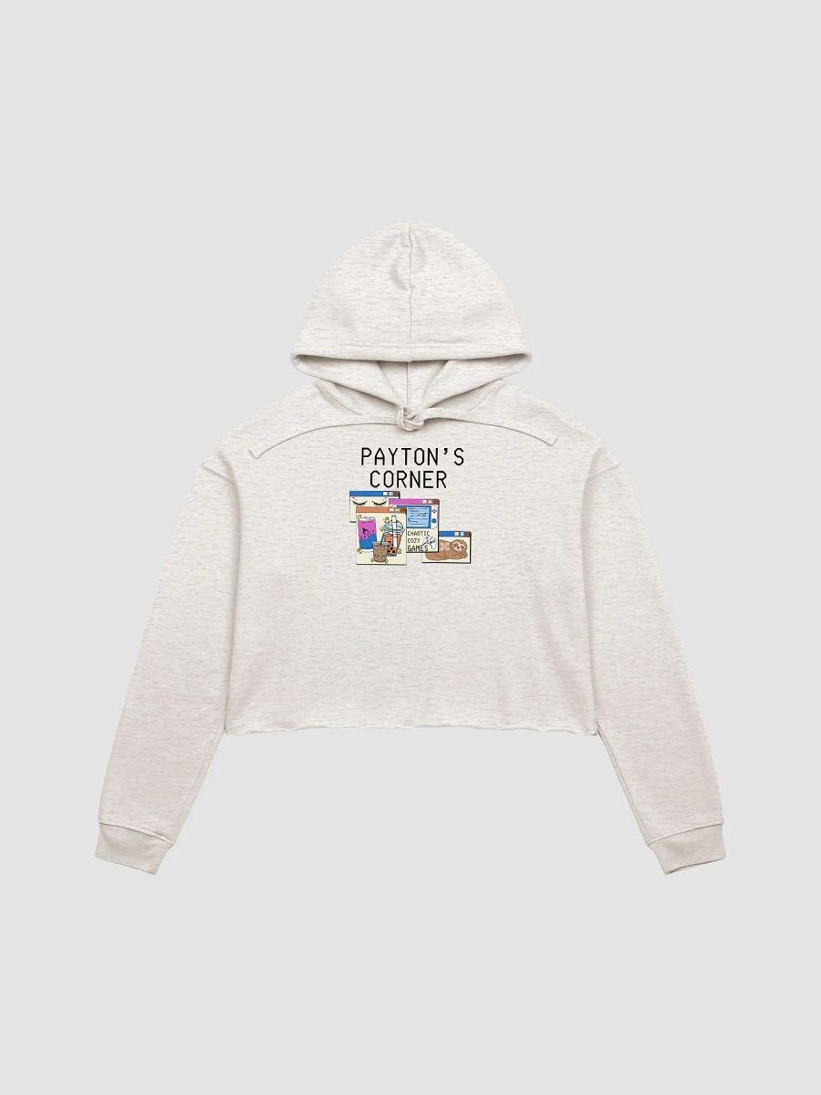 Payton's Virtual Corner Cropped Hoodie- Black Text product image (2)