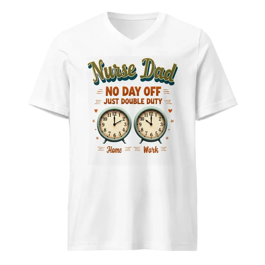Double Duty Nurse Dad V-Neck Tee product image (5)