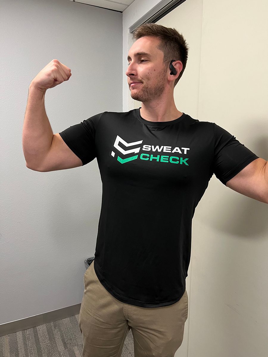 Official Sweat Check Fitted Polyester Quick Dry Crewneck Shirts (Free Shipping) product image (2)